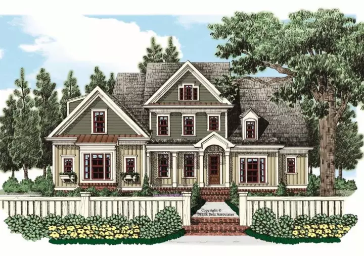 Traditional house plans 85-240 - front exterior, 3,230 sq ft, 4 bed, 4 bath house plans | Monster House Plans