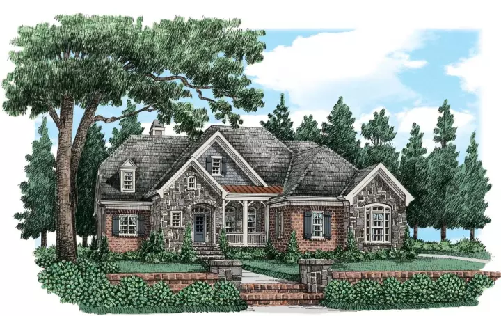 Traditional house plans 85-241 - front exterior, 2,576 sq ft, 4 bed, 3 bath house plans | Monster House Plans