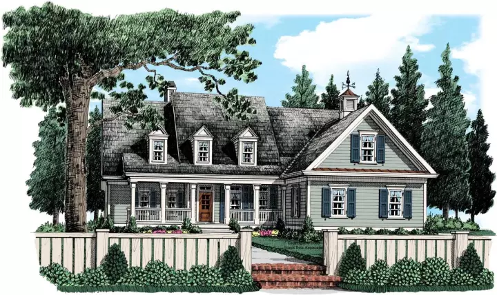 Country house plans 85-243 - front exterior, 2,570 sq ft, 4 bed, 3 bath house plans | Monster House Plans