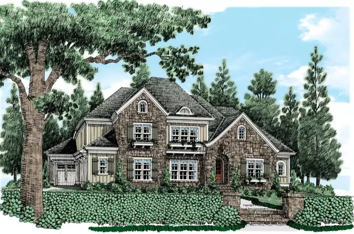 Traditional house plans 85-244 - front exterior, 3,088 sq ft, 4 bed, 3 bath house plans | Monster House Plans