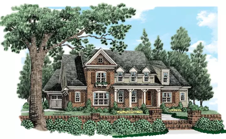 Cottage house plans 85-245 - front exterior, 3,041 sq ft, 4 bed, 3 bath house plans | Monster House Plans