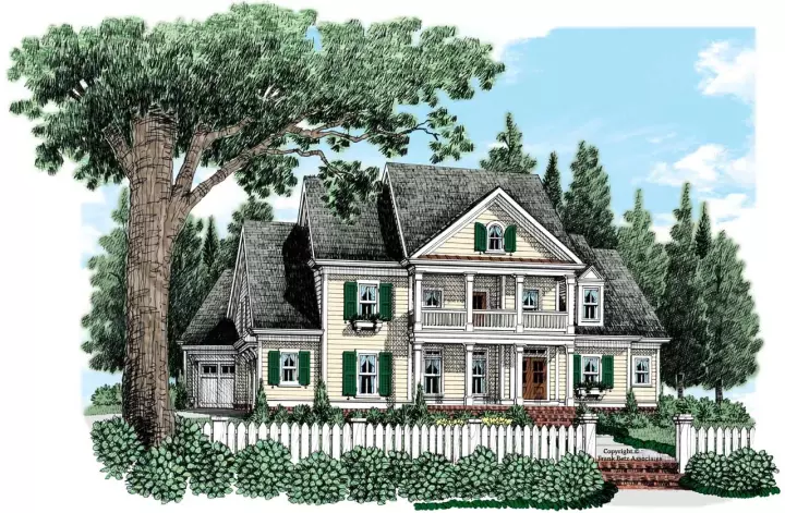 Cottage house plans 85-246 - front exterior, 3,088 sq ft, 4 bed, 3 bath house plans | Monster House Plans