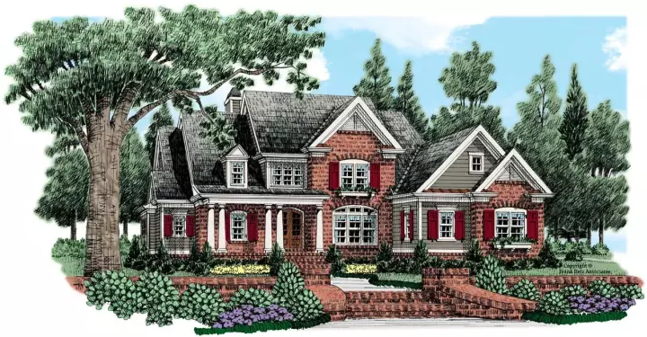 Traditional house plans 85-249 - front exterior, 3,710 sq ft, 4 bed, 4 bath house plans | Monster House Plans