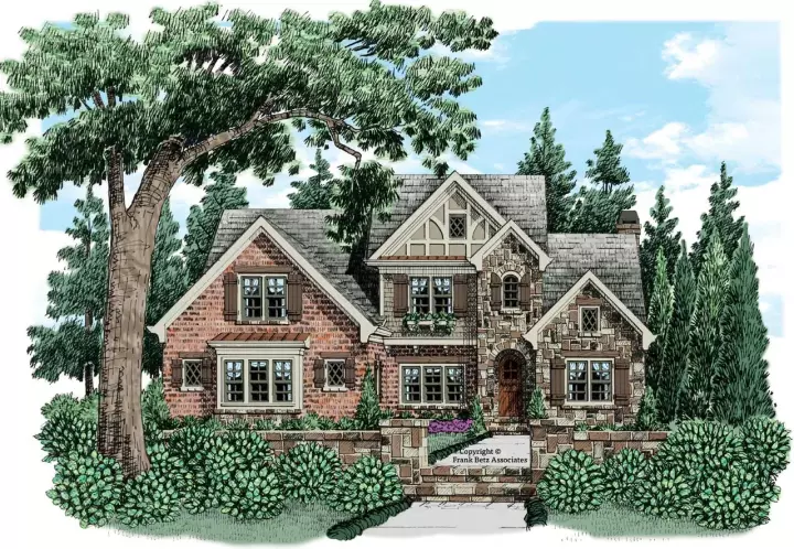 European house plans 85-250 - front exterior, 3,231 sq ft, 4 bed, 4 bath house plans | Monster House Plans