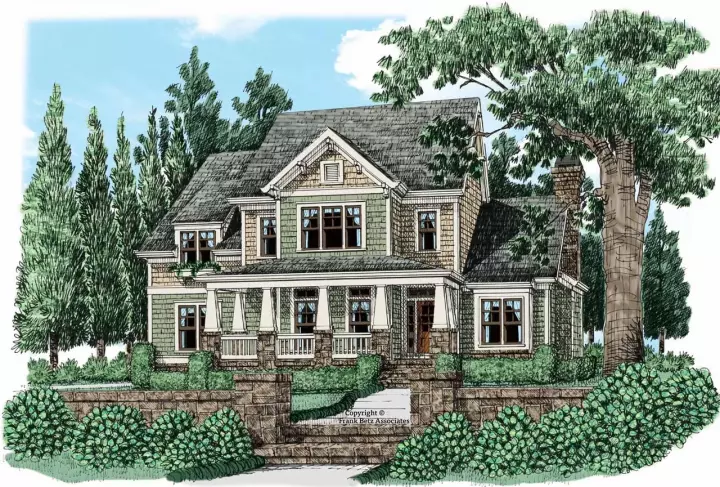 Craftsman house plans 85-257 - front exterior, 2,883 sq ft, 4 bed, 3 bath house plans | Monster House Plans