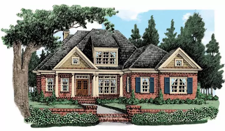 Traditional house plans 85-261 - front exterior, 2,322 sq ft, 4 bed, 3 bath house plans | Monster House Plans