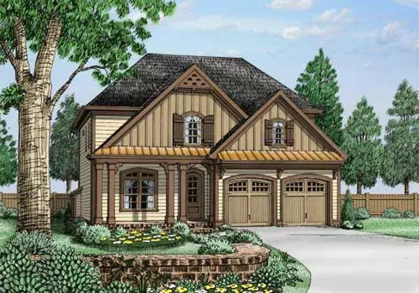 Cottage house plans 85-262 - front exterior, 2,543 sq ft, 4 bed, 3 bath house plans | Monster House Plans