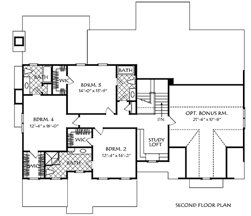 Upper/Second Floor Plan:85-264