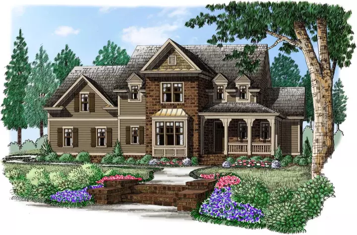 Modern Farmhouse house plans 85-266 - front exterior, 2,877 sq ft, 3 bed, 2 bath house plans | Monster House Plans