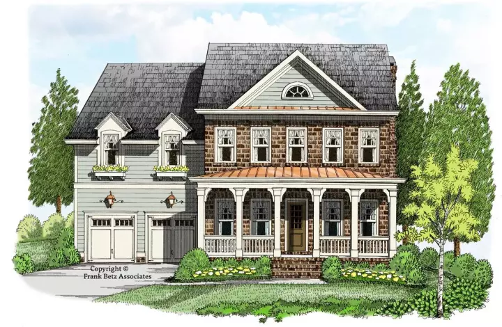 Southern house plans 85-267 - front exterior, 2,616 sq ft, 4 bed, 2 bath house plans | Monster House Plans
