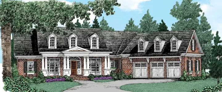 Southern house plans 85-269 - front exterior, 4,797 sq ft, 4 bed, 3 bath house plans | Monster House Plans