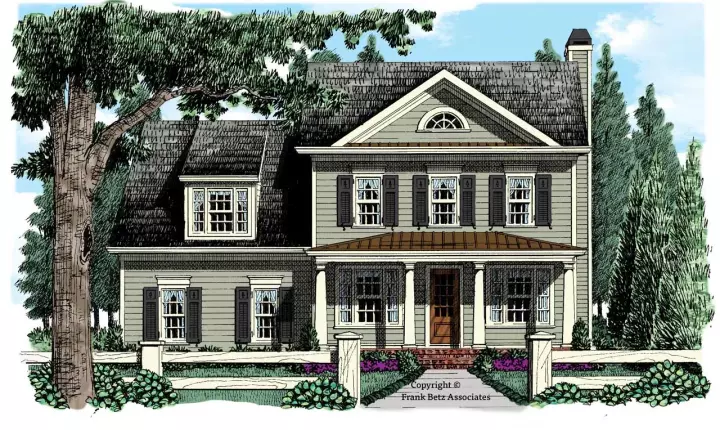 Southern house plans 85-272 - front exterior, 2,407 sq ft, 4 bed, 2 bath house plans | Monster House Plans