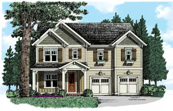 Traditional house plans 85-273 - front exterior, 1,835 sq ft, 3 bed, 2 bath house plans | Monster House Plans