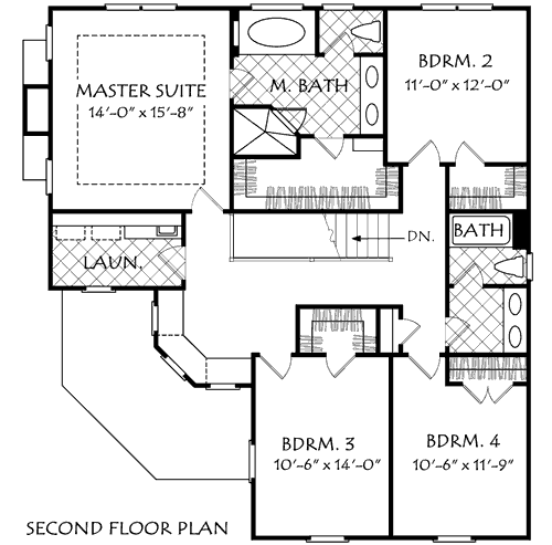 Upper/Second Floor Plan:85-274