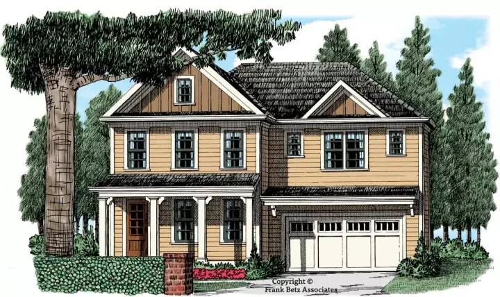 Traditional house plans 85-275 - front exterior, 2,286 sq ft, 4 bed, 2 bath house plans | Monster House Plans