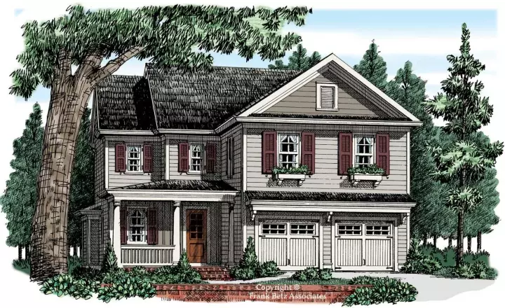 Traditional house plans 85-276 - front exterior, 2,209 sq ft, 4 bed, 2 bath house plans | Monster House Plans