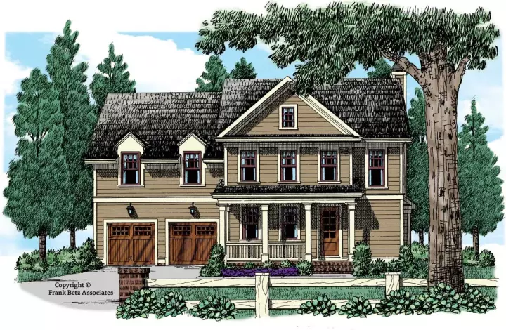 Traditional house plans 85-277 - front exterior, 2,066 sq ft, 4 bed, 2 bath house plans | Monster House Plans