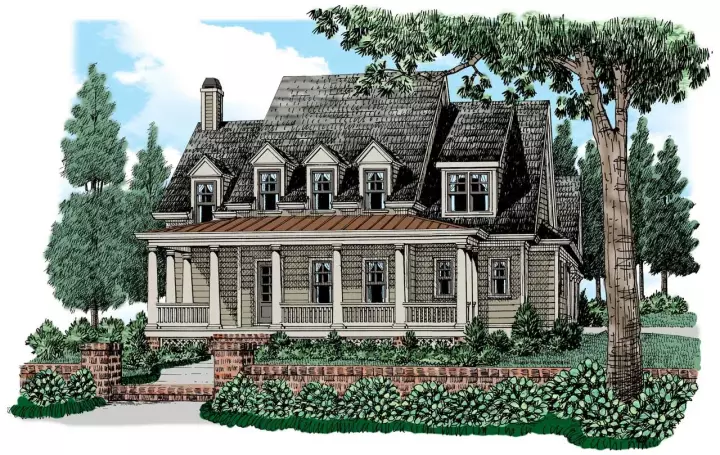 Modern Farmhouse house plans 85-283 - front exterior, 3,138 sq ft, 4 bed, 5 bath house plans | Monster House Plans