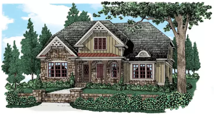Country house plans 85-285 - front exterior, 2,462 sq ft, 3 bed, 3 bath house plans | Monster House Plans
