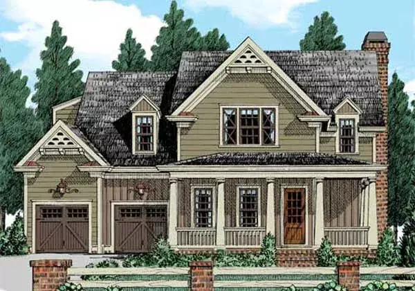 Country house plans 85-286 - front exterior, 3,001 sq ft, 4 bed, 3 bath house plans | Monster House Plans