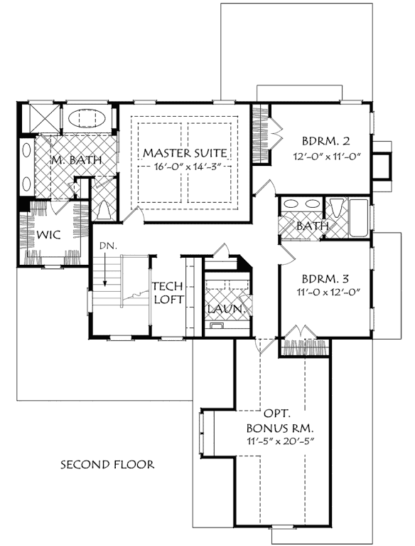 Upper/Second Floor Plan:85-289