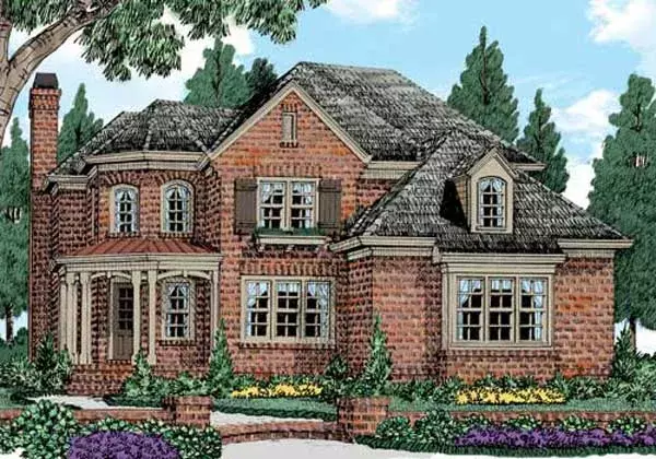Southern house plans 85-290 - front exterior, 3,044 sq ft, 4 bed, 3 bath house plans | Monster House Plans