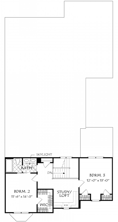 Upper/Second Floor Plan:85-291