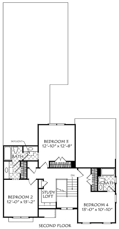 Upper/Second Floor Plan:85-293