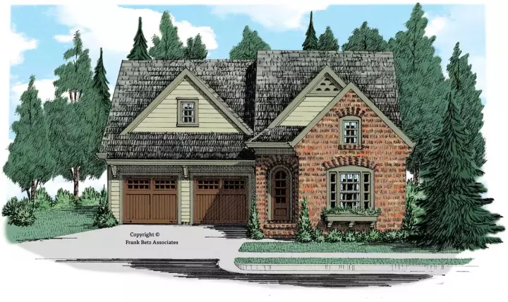 Traditional house plans 85-301 - front exterior, 1,990 sq ft, 2 bed, 2 bath house plans | Monster House Plans