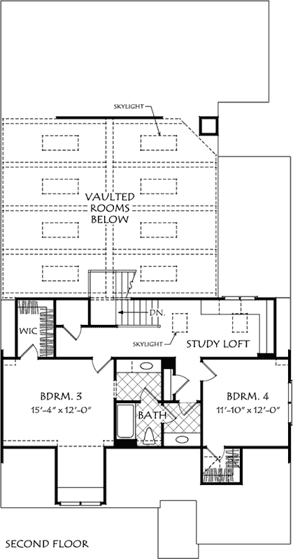Upper/Second Floor Plan:85-302