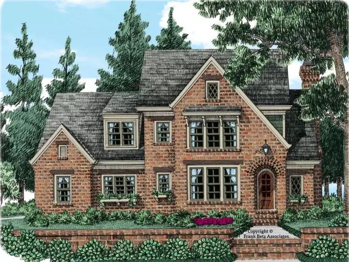 English Country house plans 85-304 - front exterior, 3,283 sq ft, 4 bed, 3 bath house plans | Monster House Plans