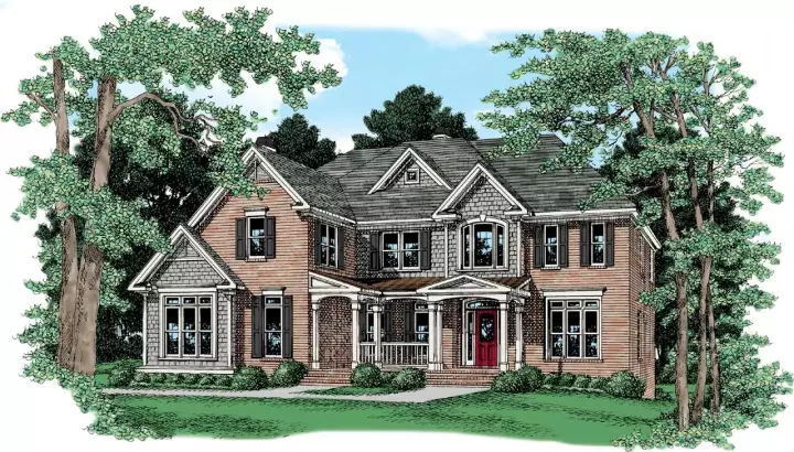 Southern house plans 85-309 - front exterior, 3,266 sq ft, 5 bed, 4 bath house plans | Monster House Plans