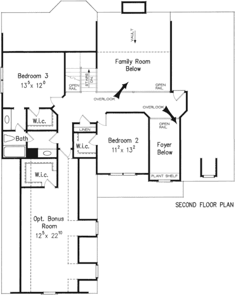 Upper/Second Floor Plan:85-312