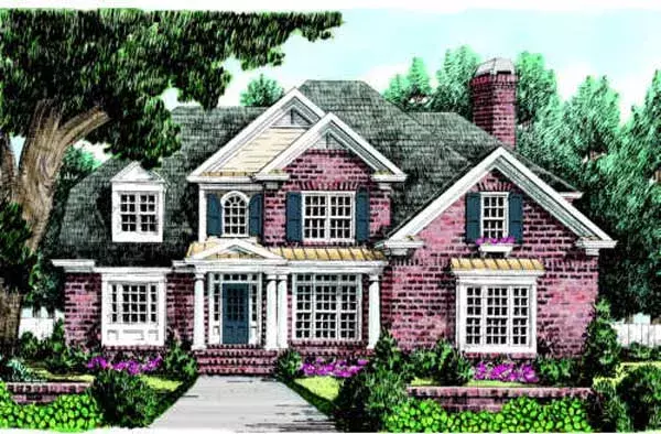 Traditional house plans 85-315 - front exterior, 2,734 sq ft, 3 bed, 2 bath house plans | Monster House Plans