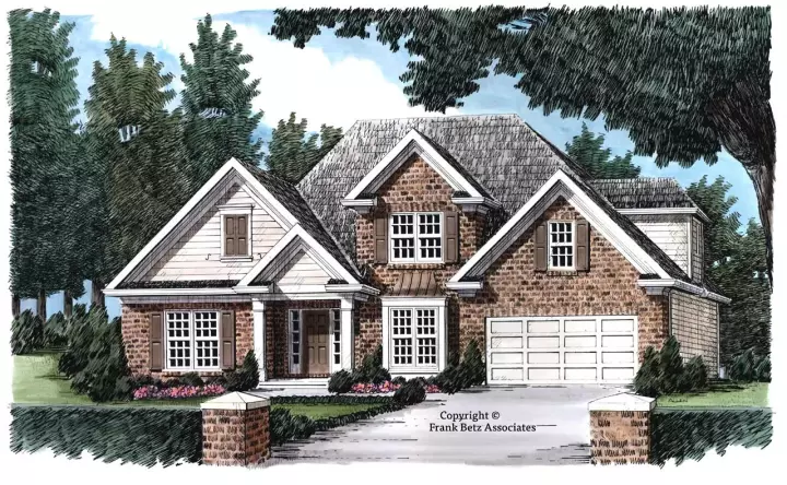 Traditional house plans 85-317 - front exterior, 1,874 sq ft, 4 bed, 2 bath house plans | Monster House Plans
