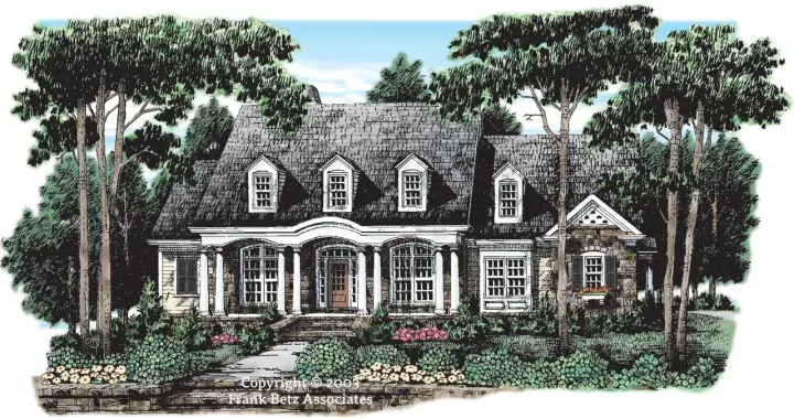 Southern house plans 85-319 - front exterior, 2,745 sq ft, 3 bed, 2 bath house plans | Monster House Plans