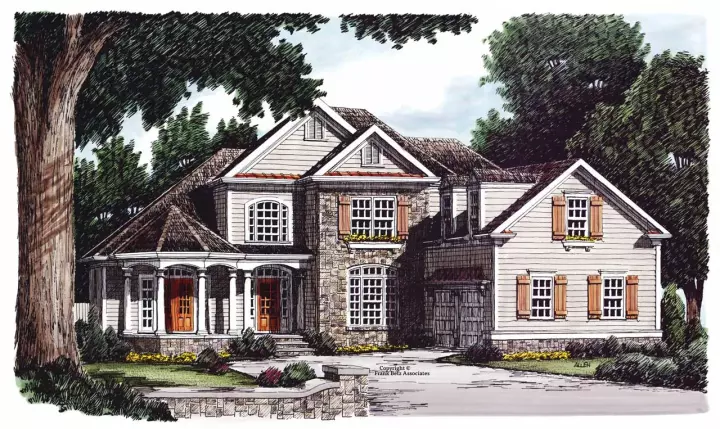 Country house plans 85-323 - front exterior, 2,796 sq ft, 4 bed, 3 bath house plans | Monster House Plans