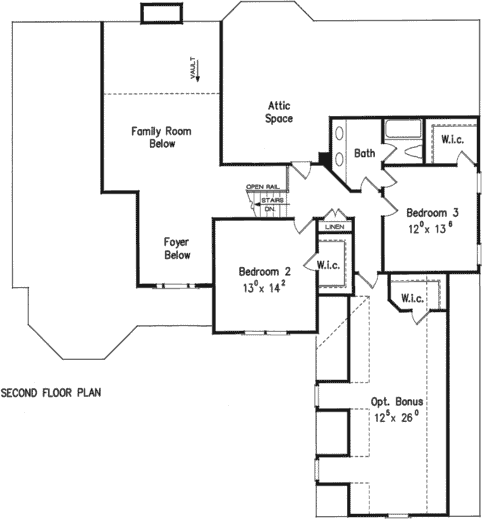 Upper/Second Floor Plan:85-323