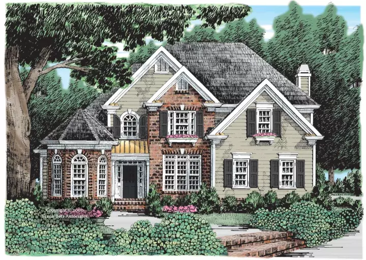 Southern house plans 85-324 - front exterior, 2,582 sq ft, 4 bed, 3 bath house plans | Monster House Plans