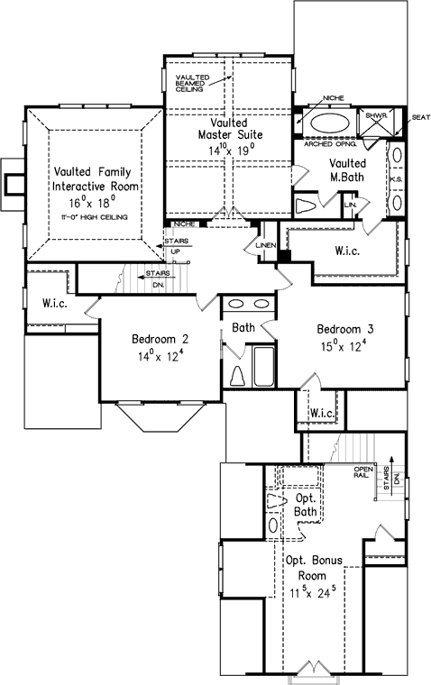 Upper/Second Floor Plan:85-326