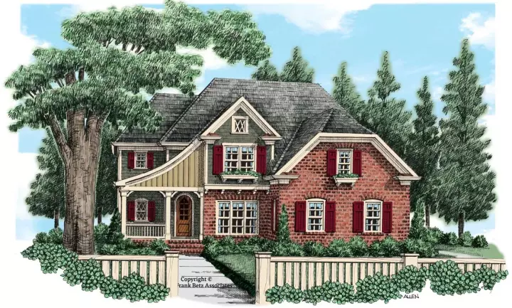 Cottage house plans 85-327 - front exterior, 2,704 sq ft, 4 bed, 3 bath house plans | Monster House Plans