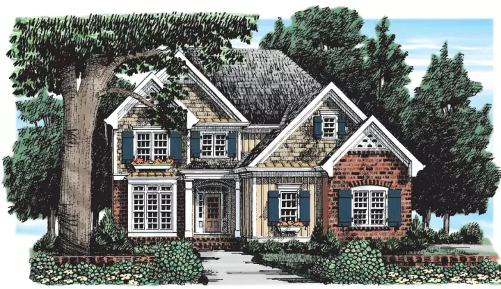 Traditional house plans 85-330 - front exterior, 2,792 sq ft, 4 bed, 3 bath house plans | Monster House Plans