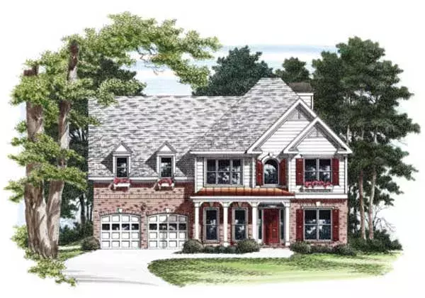 Southern Colonial house plans 85-331 - front exterior, 2,238 sq ft, 4 bed, 2 bath house plans | Monster House Plans