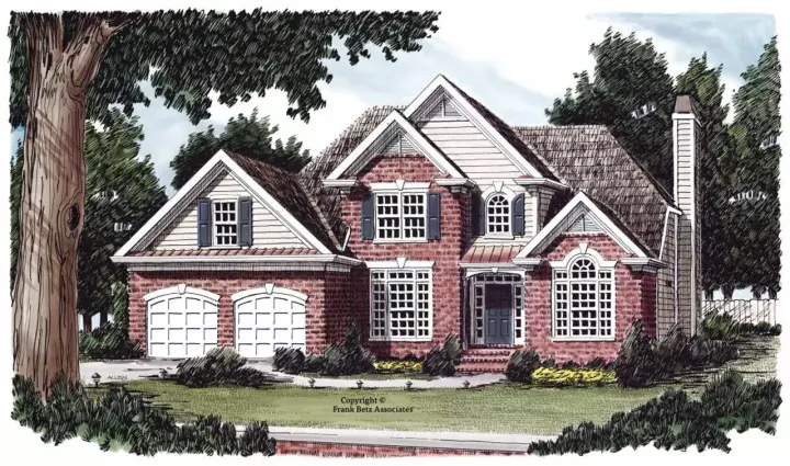 Traditional house plans 85-333 - front exterior, 2,394 sq ft, 4 bed, 3 bath house plans | Monster House Plans