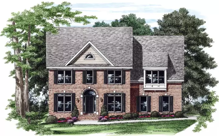 Southern Colonial house plans 85-335 - front exterior, 2,252 sq ft, 4 bed, 2 bath house plans | Monster House Plans