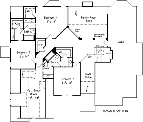 Upper/Second Floor Plan:85-343