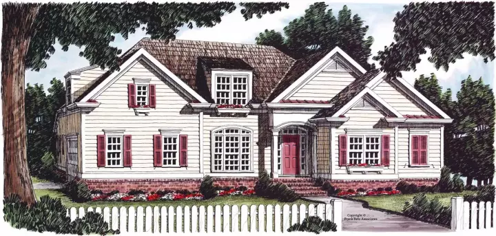 Traditional house plans 85-344 - front exterior, 2,234 sq ft, 4 bed, 3 bath house plans | Monster House Plans
