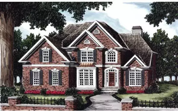Traditional house plans 85-351 - front exterior, 2,712 sq ft, 4 bed, 3 bath house plans | Monster House Plans