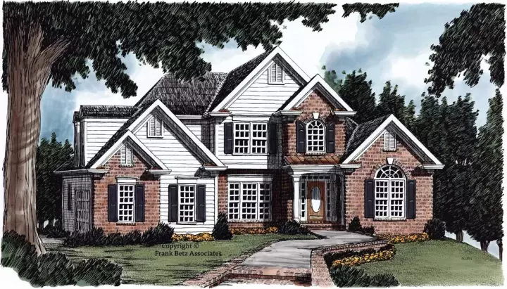 Traditional house plans 85-352 - front exterior, 2,115 sq ft, 3 bed, 2 bath house plans | Monster House Plans