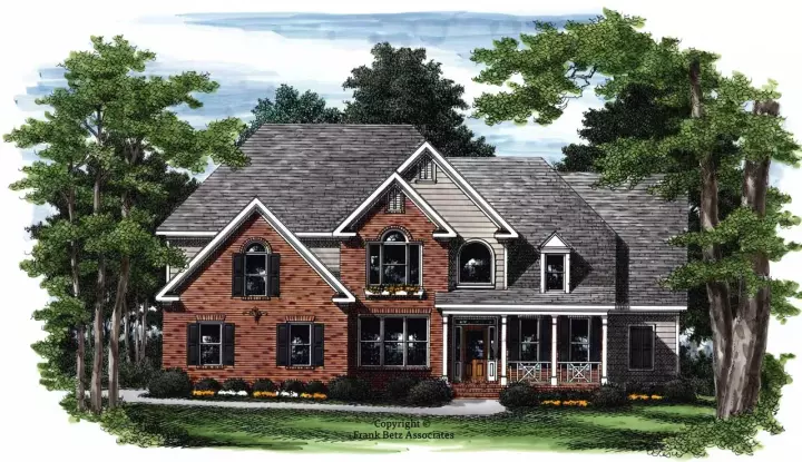 Traditional house plans 85-355 - front exterior, 3,322 sq ft, 5 bed, 4 bath house plans | Monster House Plans